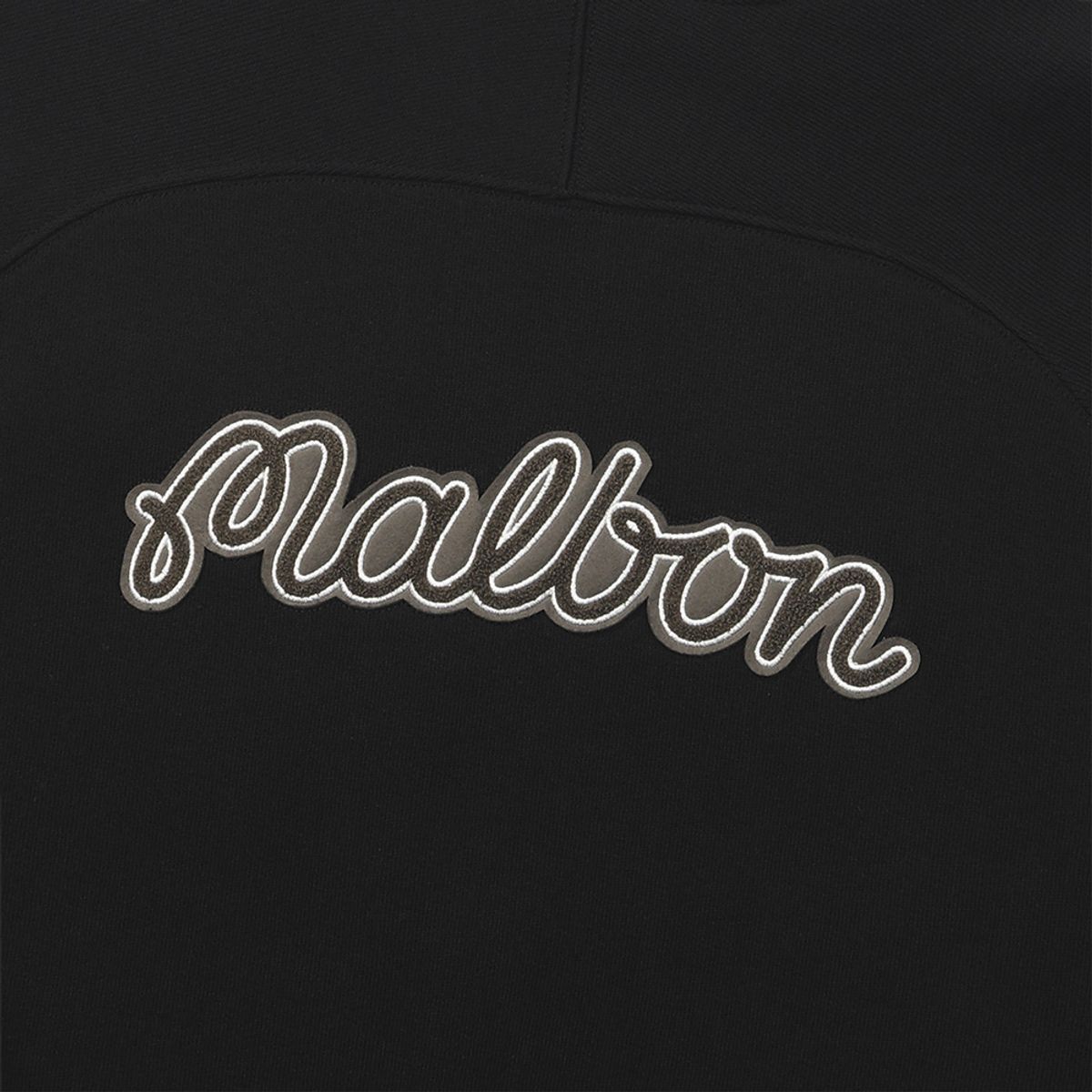 말본 골프(MALBON GOLF) [Tour Divot] 프렌치 테리 후드 집업 BLACK (MAN)