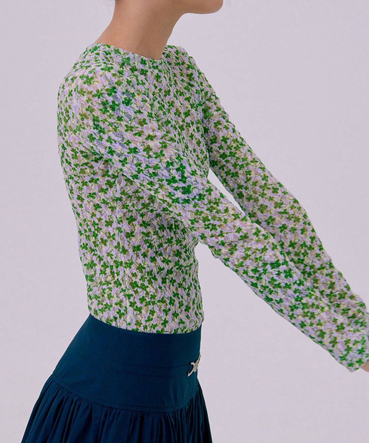 분더캄머(WNDERKAMMER) Crinkle T-Shirt_Green(크링클 티셔츠_그린)