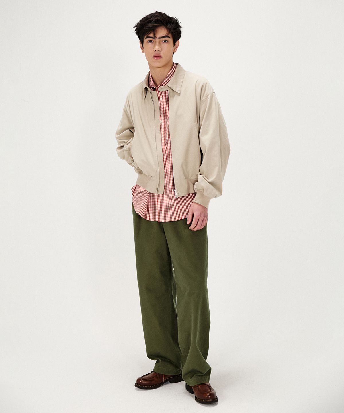셔터(SHIRTER) COLLARED TANKER JACKET (TAUPE)