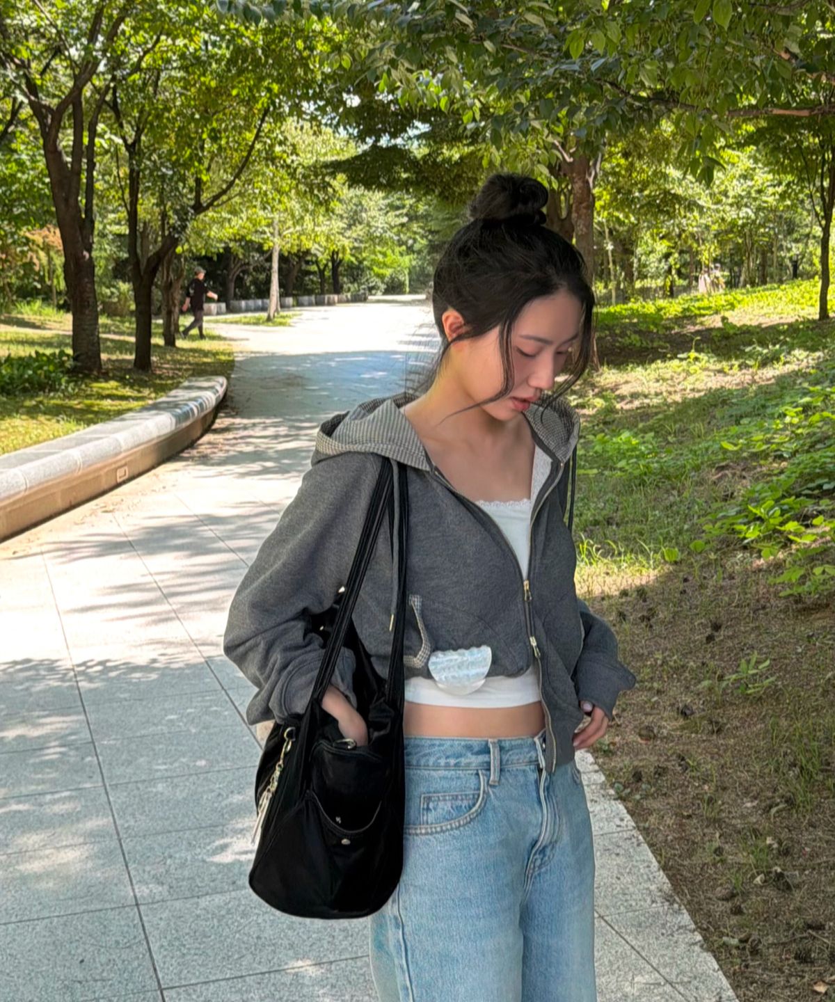 미쏘(MIXXO) 체크배색 후드집업_MIWJMG426C MIWJMG90QC