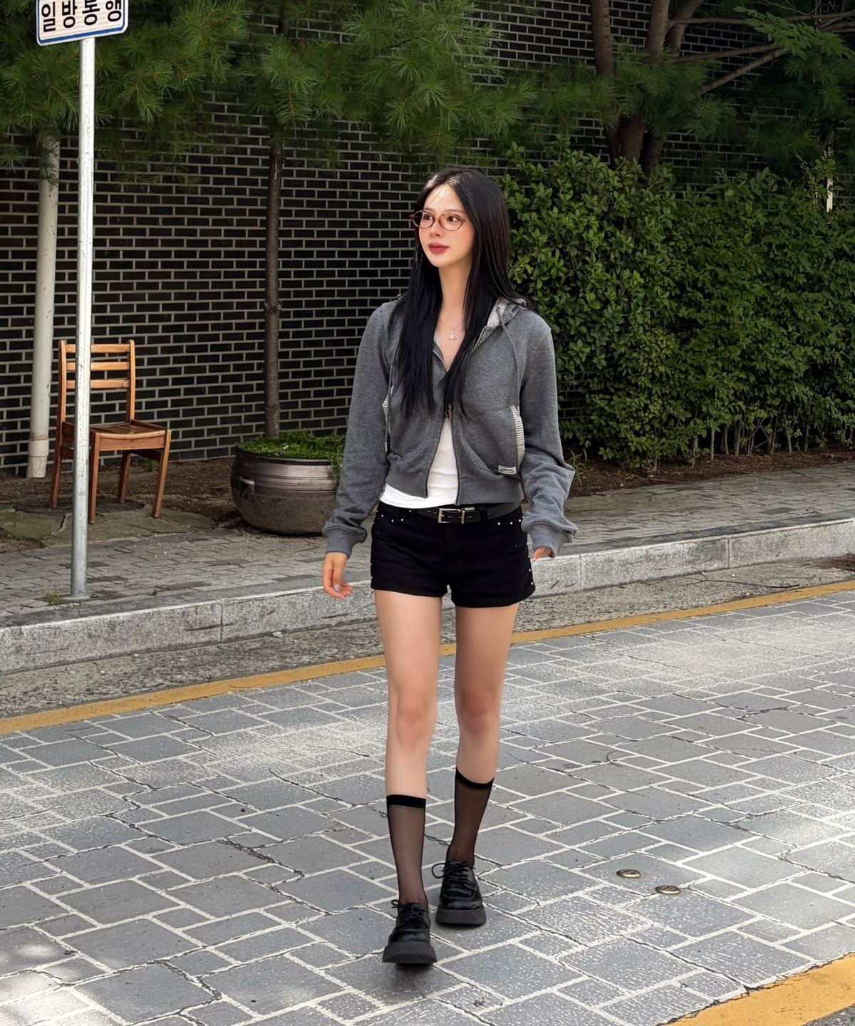미쏘(MIXXO) 체크배색 후드집업_MIWJMG426C MIWJMG90QC