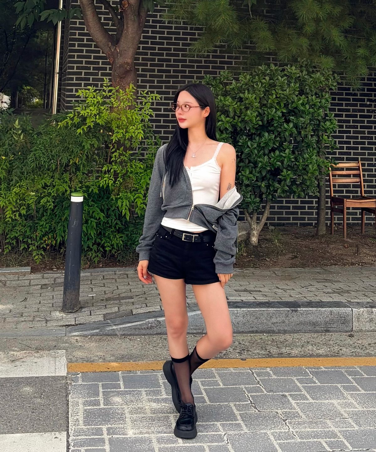 미쏘(MIXXO) 체크배색 후드집업_MIWJMG426C MIWJMG90QC