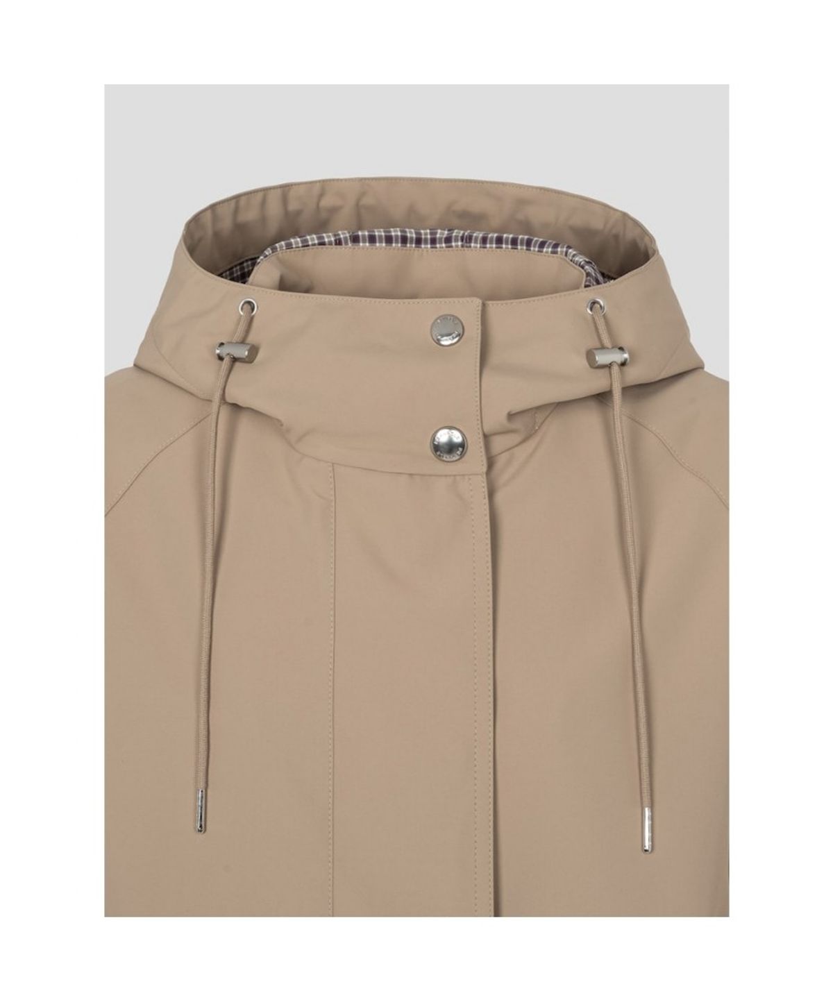 빈폴 레이디스(BEANPOLE LADIES) 폴리 볼륨 후드 점퍼  베이지 (BF6239C04A)