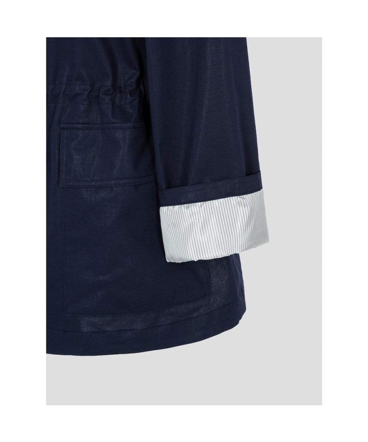 빈폴 레이디스(BEANPOLE LADIES) 코튼 폴리 후드 사파리 점퍼  네이비 (BF6339C01R)