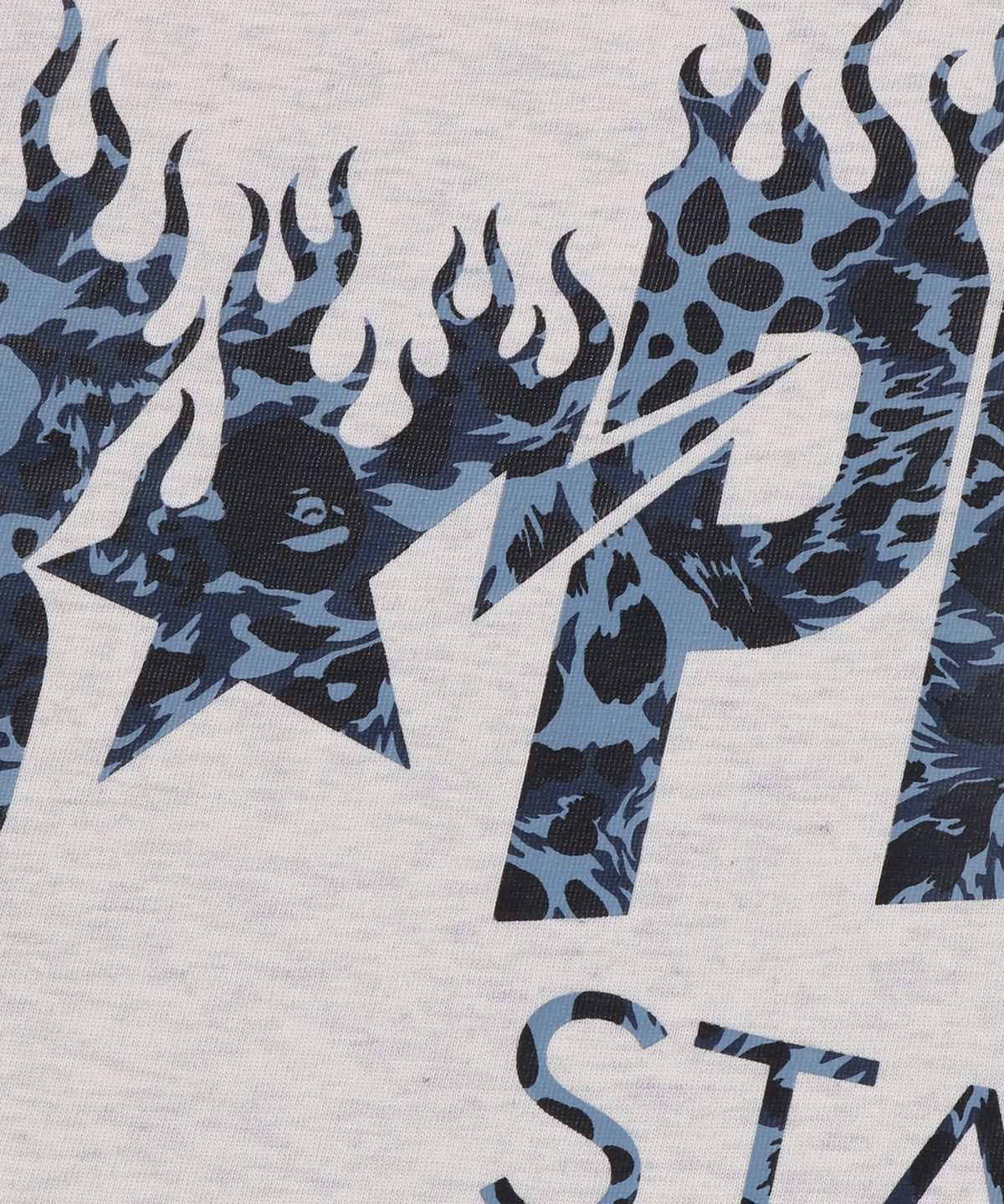 베이프(BAPE) 와일드 레오파드 패턴 베이프 스타 로고 릴렉스드 핏 티셔츠(M) GRAY