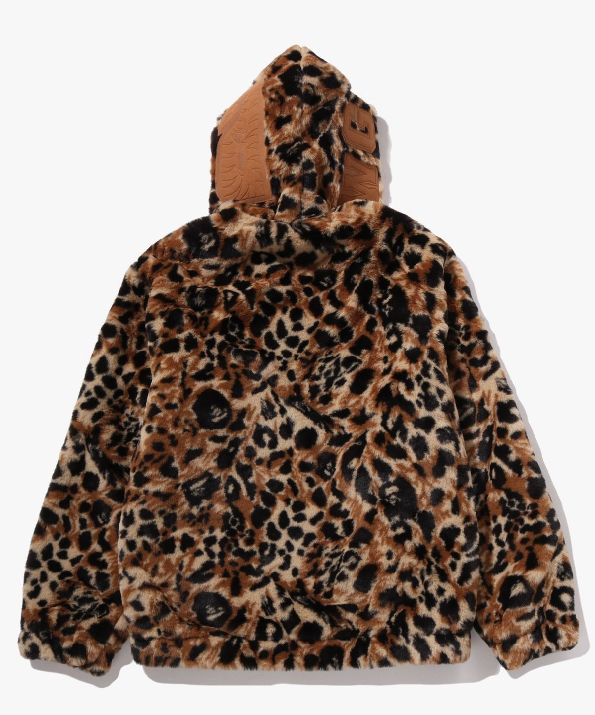 베이프(BAPE) 와일드 레오파드 패턴 포우 퍼 샤크 풀 집 자켓(M) BEIGE