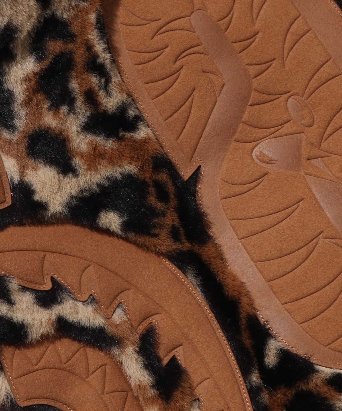 베이프(BAPE) 와일드 레오파드 패턴 포우 퍼 샤크 풀 집 자켓(M) BEIGE