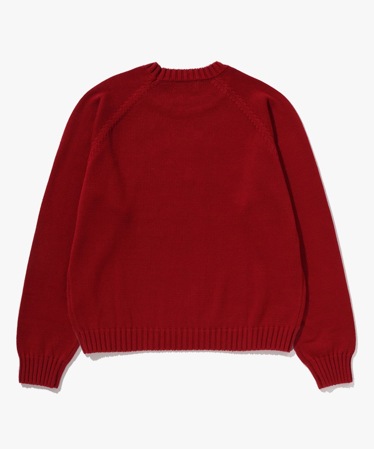 베이프(BAPE) 콜리지 니트 스웨터(W) BURGUNDY
