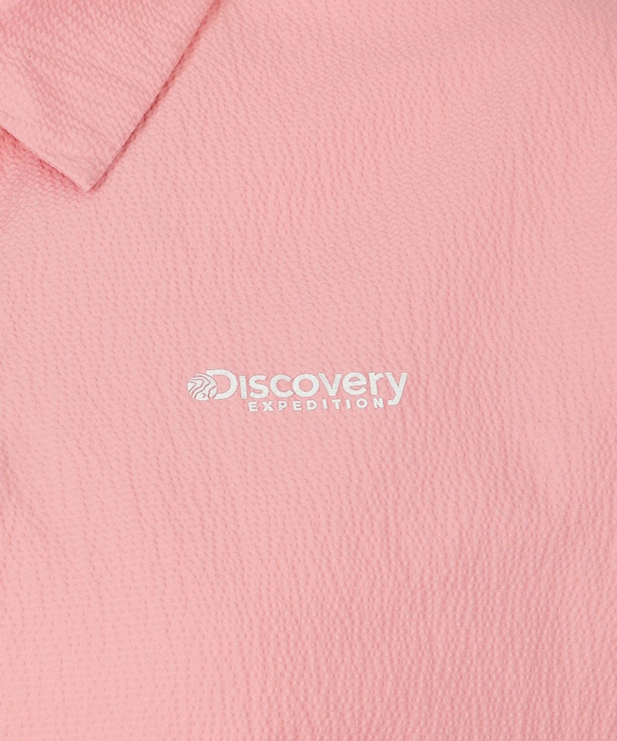 디스커버리 익스페디션(DISCOVERY EXPEDITION) 여성 시어서커 우븐 카라티 (Peach)