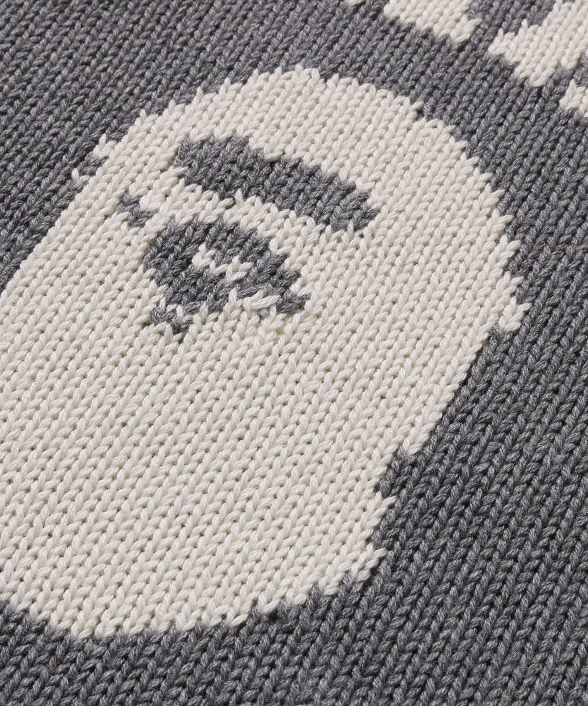 베이프(BAPE) 콜리지 니트 스웨터(W) GRAY