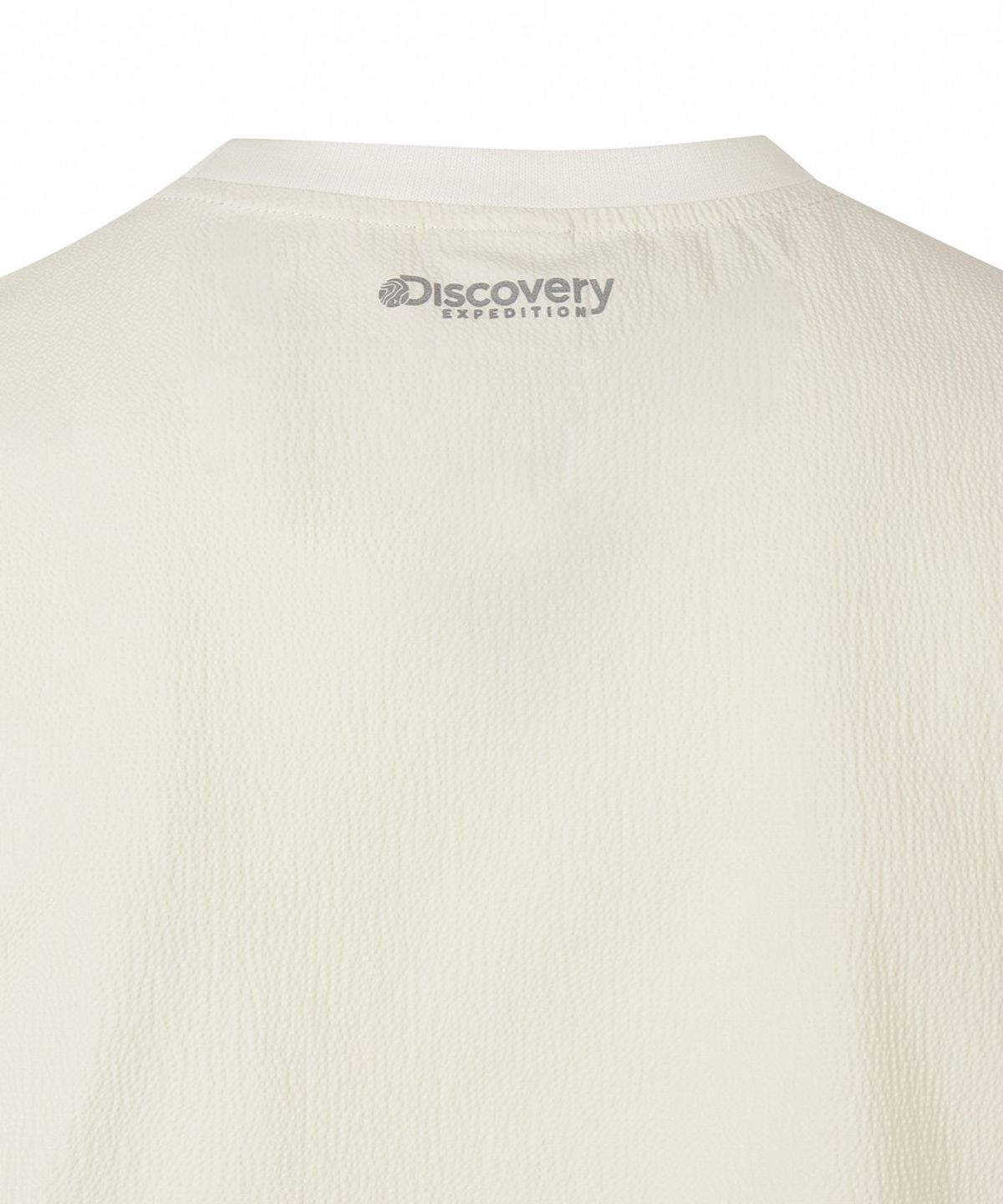 디스커버리 익스페디션(DISCOVERY EXPEDITION) 남성 시어서커 우븐 반팔티셔츠 (IVORY)