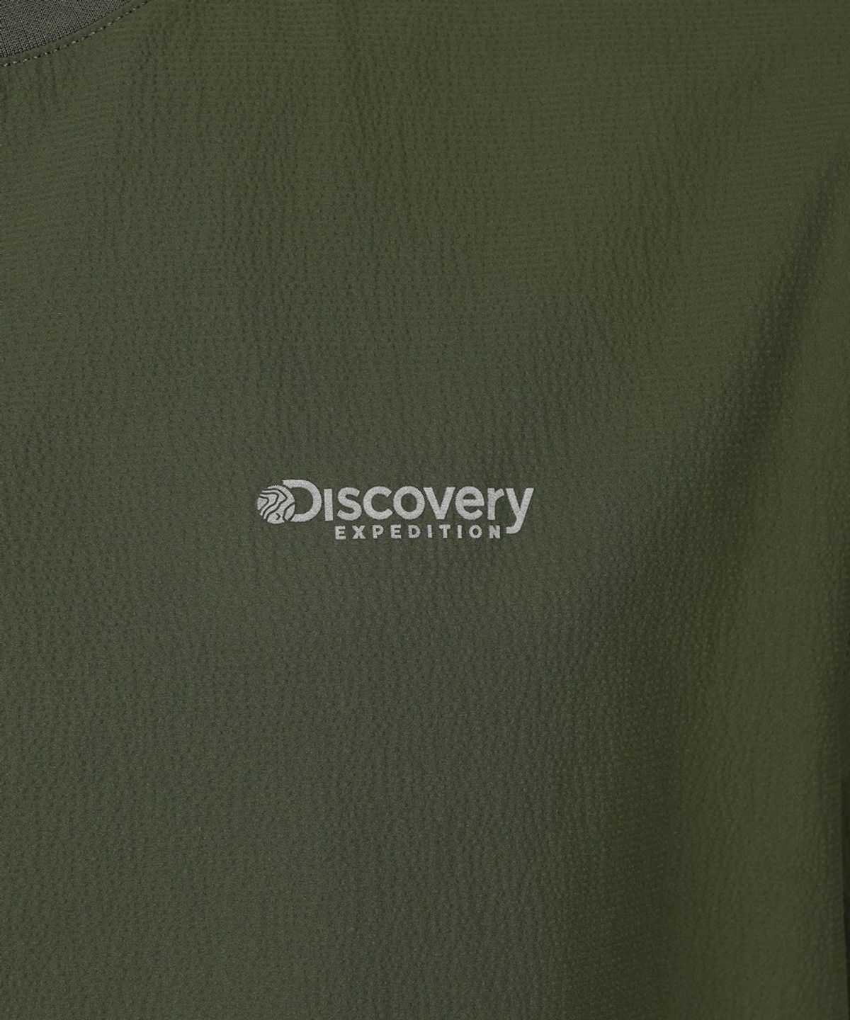 디스커버리 익스페디션(DISCOVERY EXPEDITION) 남성 시어서커 우븐 반팔티셔츠 (D/KHAKI)