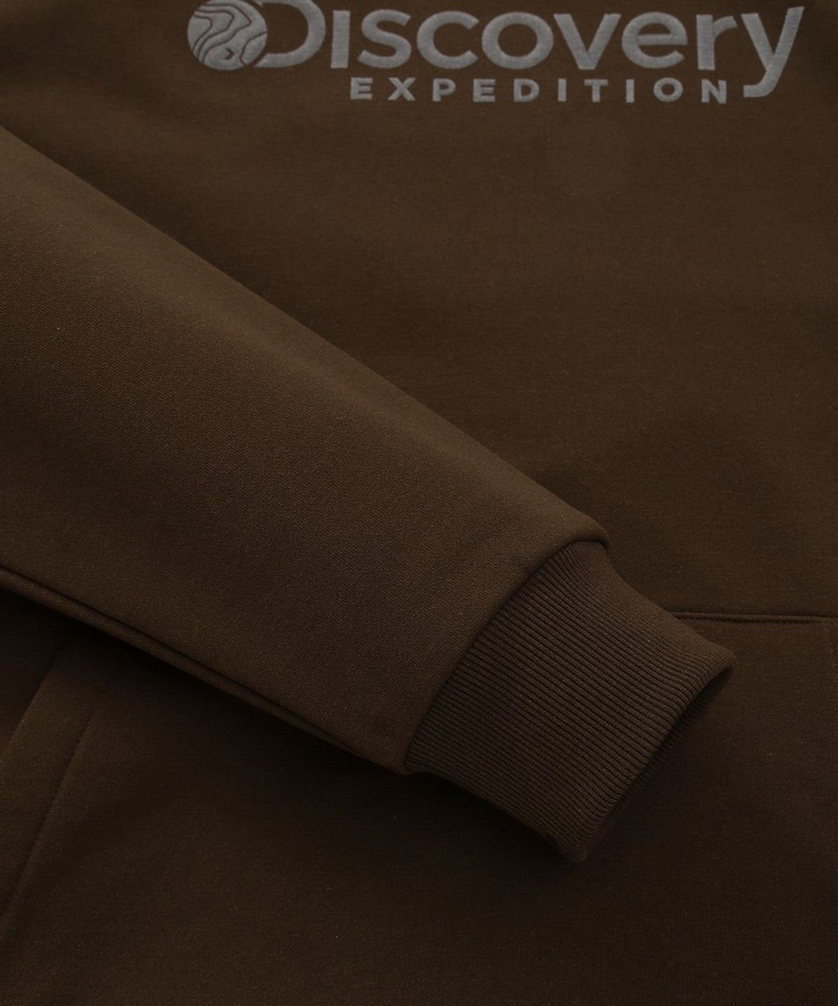 디스커버리 익스페디션(DISCOVERY EXPEDITION) 로건 빅로고 후드티셔츠 (Brown)