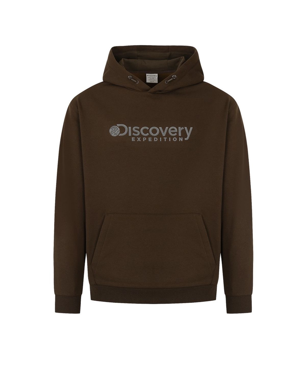 디스커버리 익스페디션(DISCOVERY EXPEDITION) 로건 빅로고 후드티셔츠 (Brown)