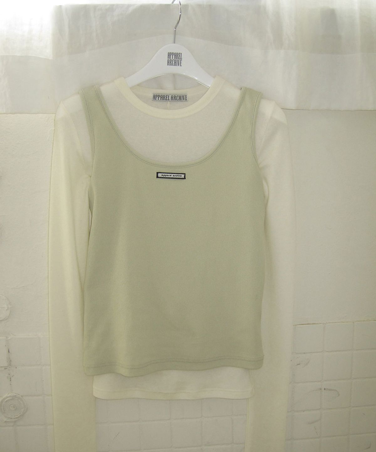 어패럴아카이브(APPAREL ARCHIVE) Melun layered sleeveless - Mint