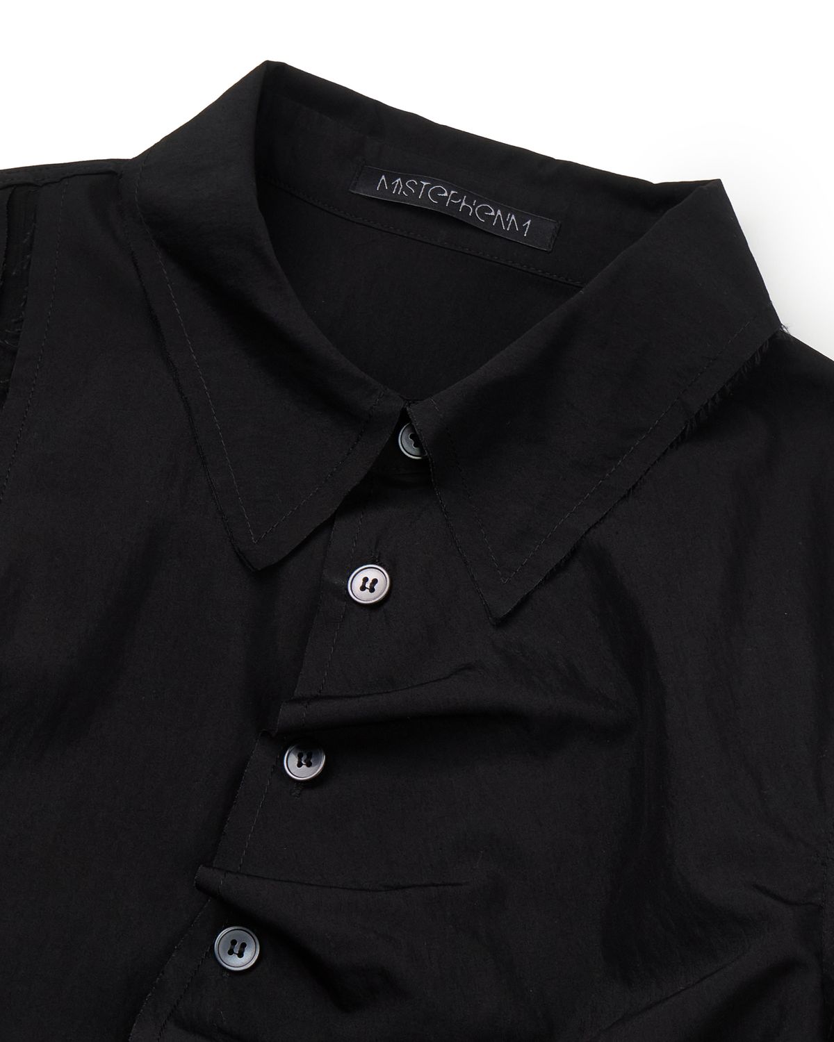 미스테페넘(MYSTEPHENM) VOL. 4.0 Asymmetric Shirt  BK