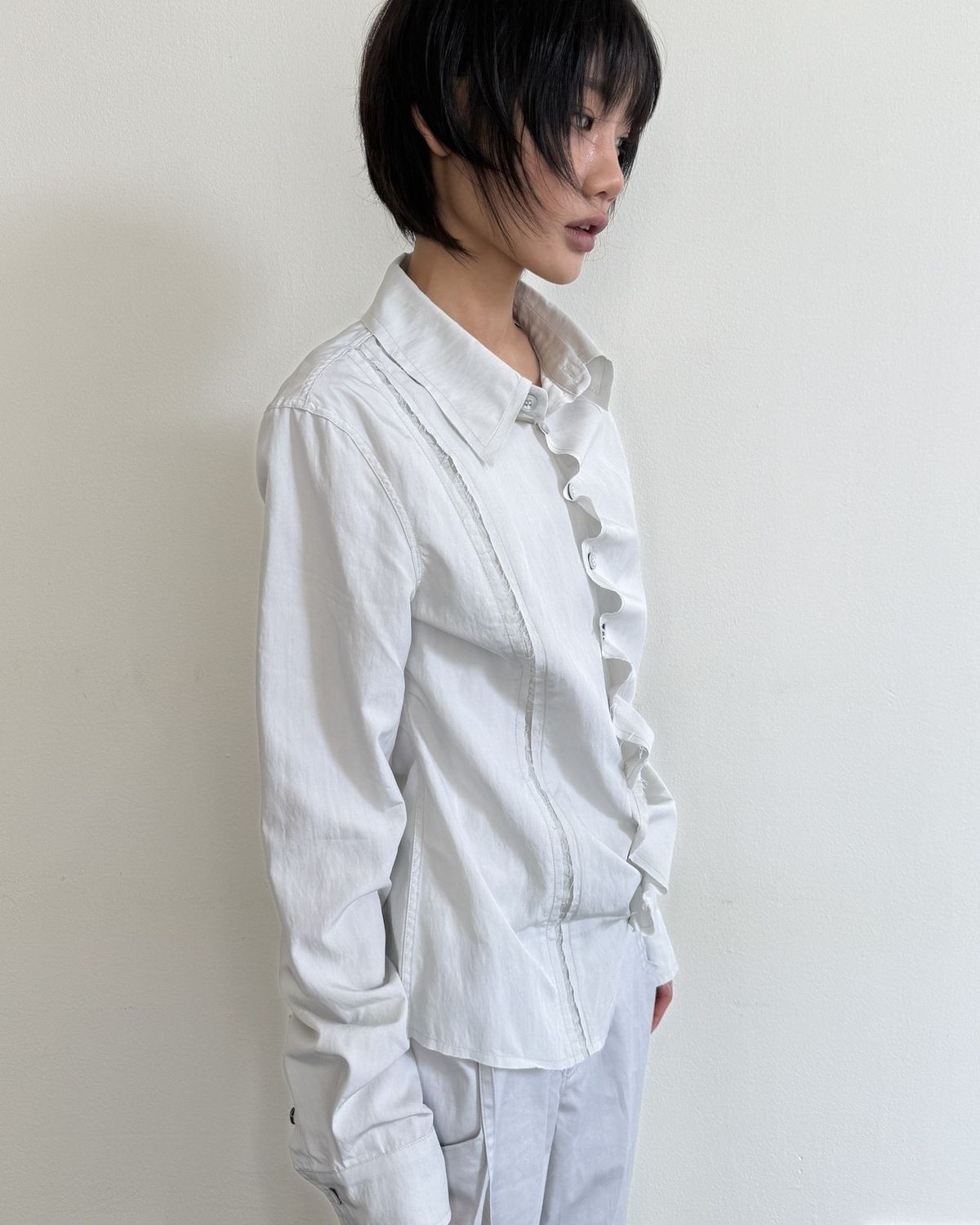 미스테페넘(MYSTEPHENM) VOL. 4.0 Asymmetric Shirt  GY