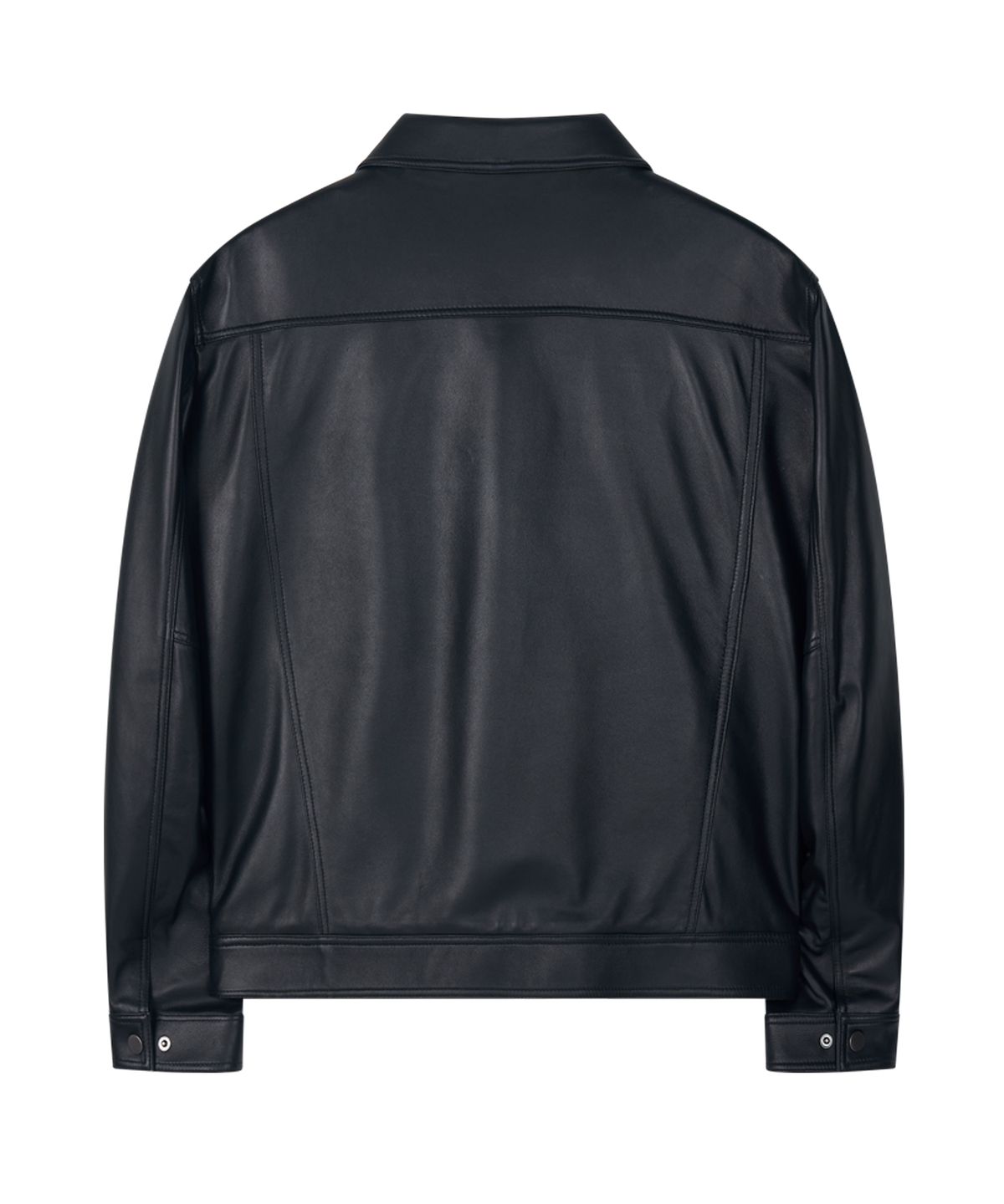 스트라이크(STRIKE) Panel Zip Lambskin Jacket (BLACK)