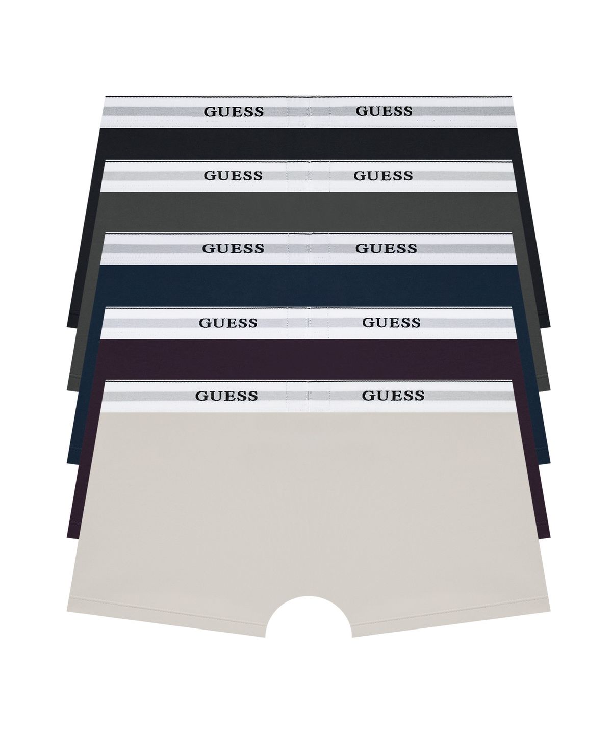 게스언더웨어(GUESS UNDERWEAR) 아스킨 골지 밴디드 드로즈 세트 5PACK
