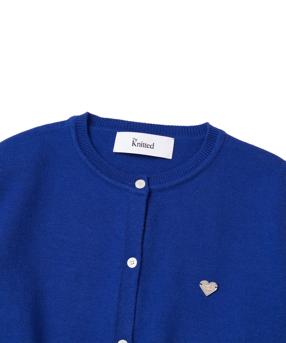 니티드(KNITTED) (W) 베이직 에센셜 워셔블 라운드 가디건 COBALT BLUE