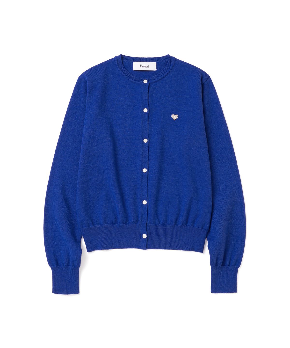 니티드(KNITTED) (W) 베이직 에센셜 워셔블 라운드 가디건 COBALT BLUE