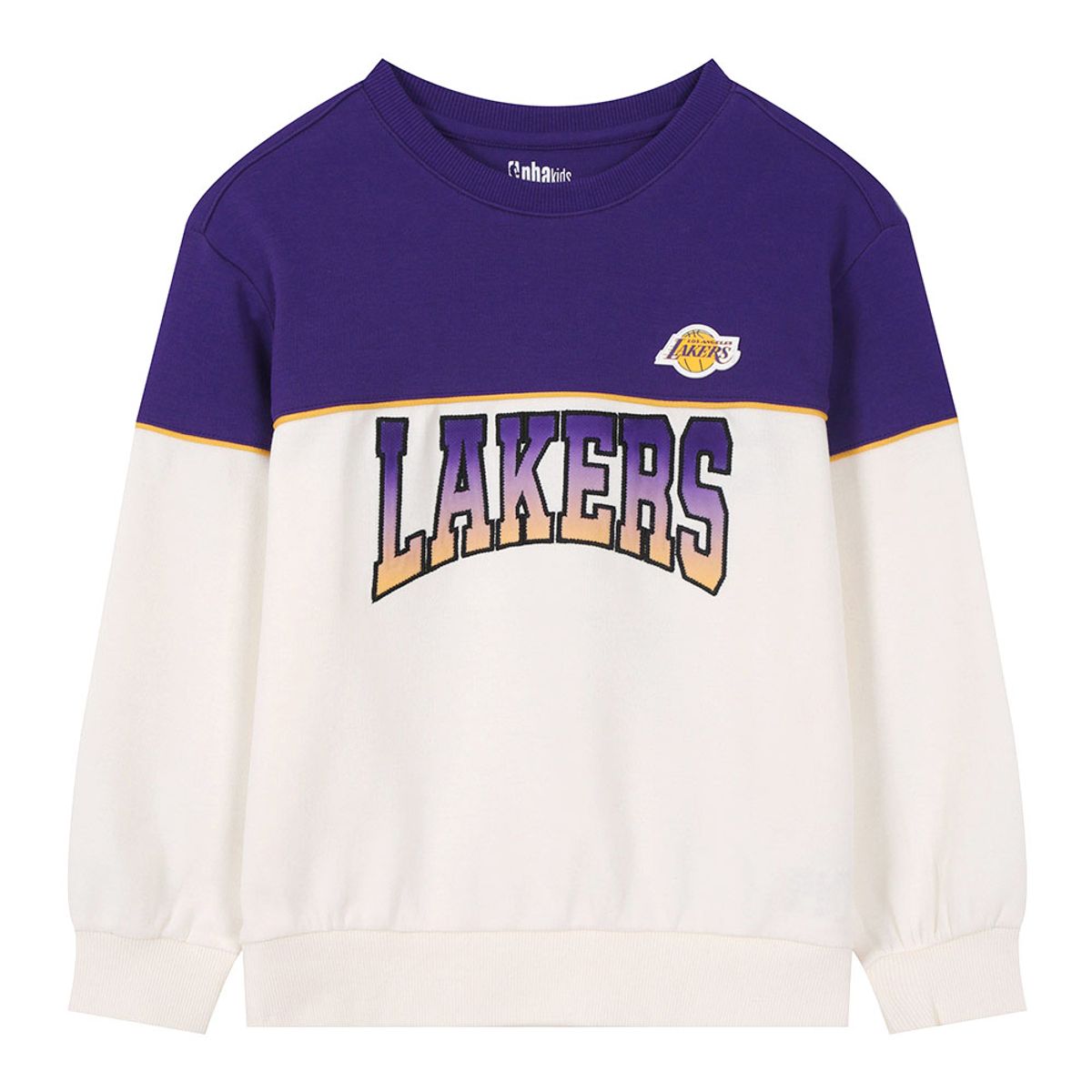엔비에이 키즈(NBA KIDS) 팀 어센틱 메쉬 팀로고 맨투맨(K261TS050P) 퍼플