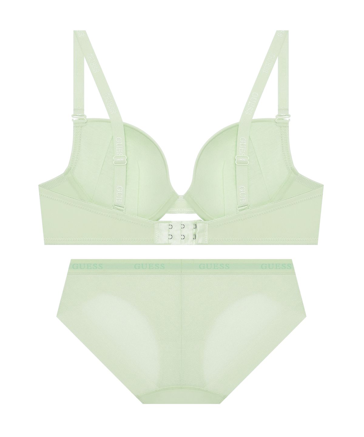 게스언더웨어(GUESS UNDERWEAR) 아스킨 에센셜 와이어 브라 팬티 세트 - 라이트그린