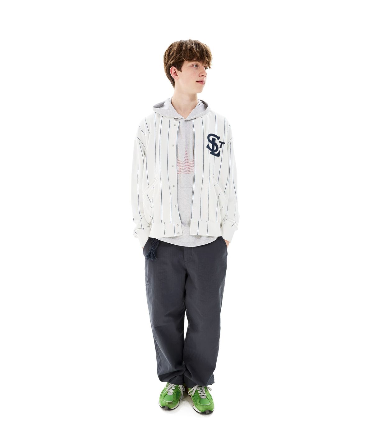 썬러브투어(SUNLOVETOUR) Herringbone Right Chino Khaki Star