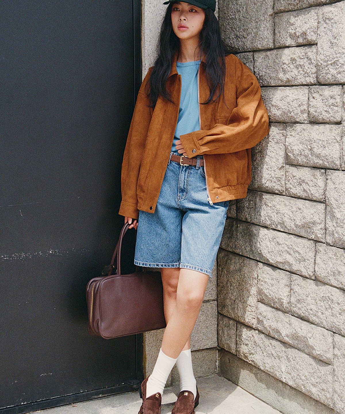 퀸스래빗(Q'SRB) Denim Boy Fit Bermuda Half Length Pants_Shorts