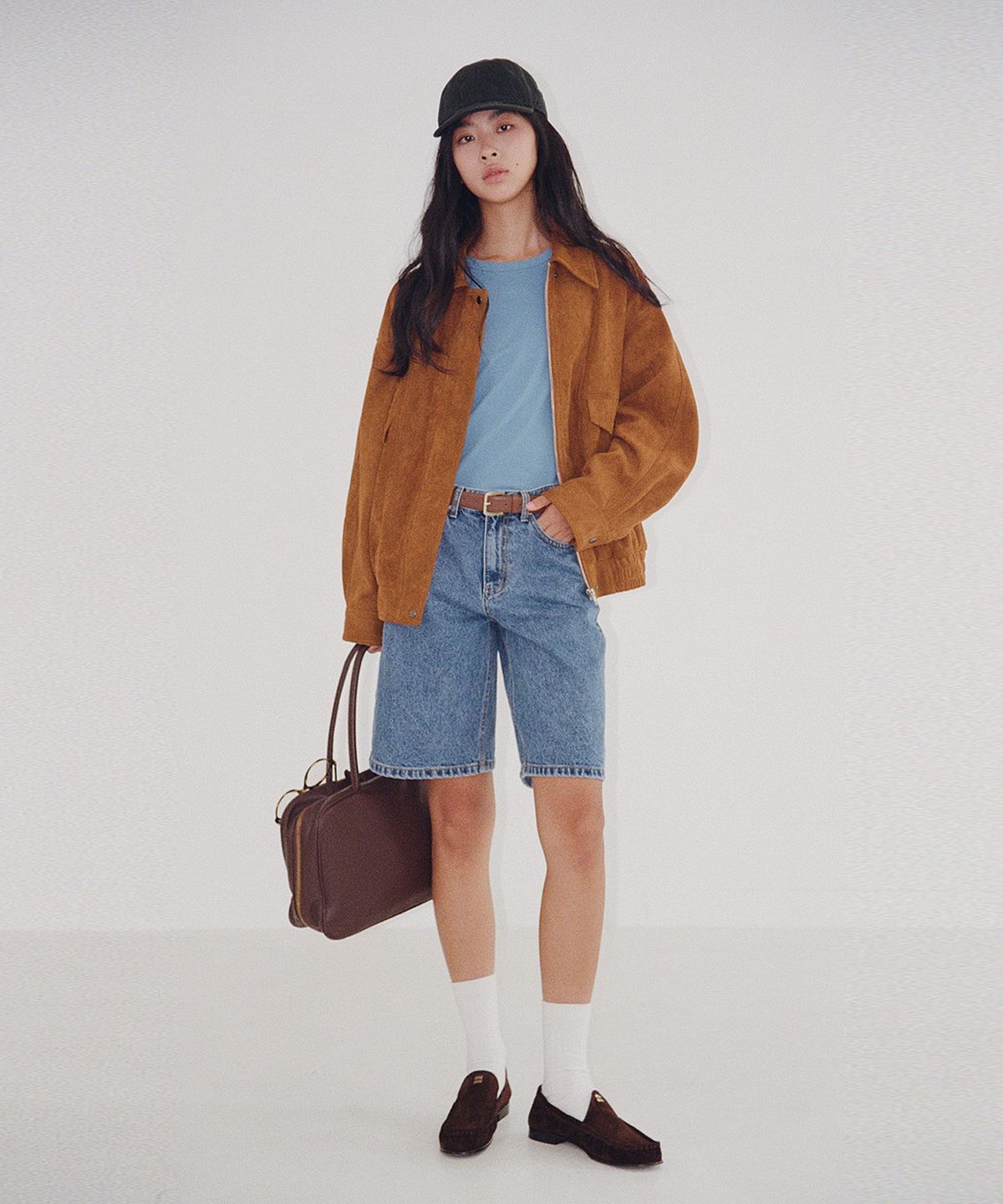 퀸스래빗(Q'SRB) Denim Boy Fit Bermuda Half Length Pants_Shorts