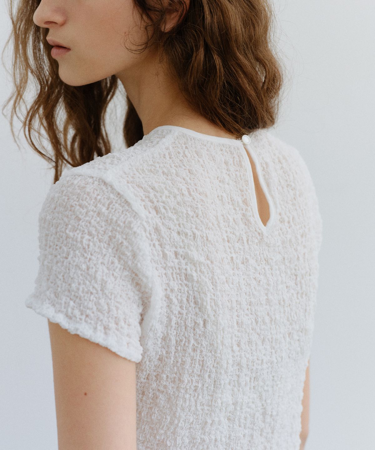 유라고(URAGO) Wrinkle short sleeve blouse