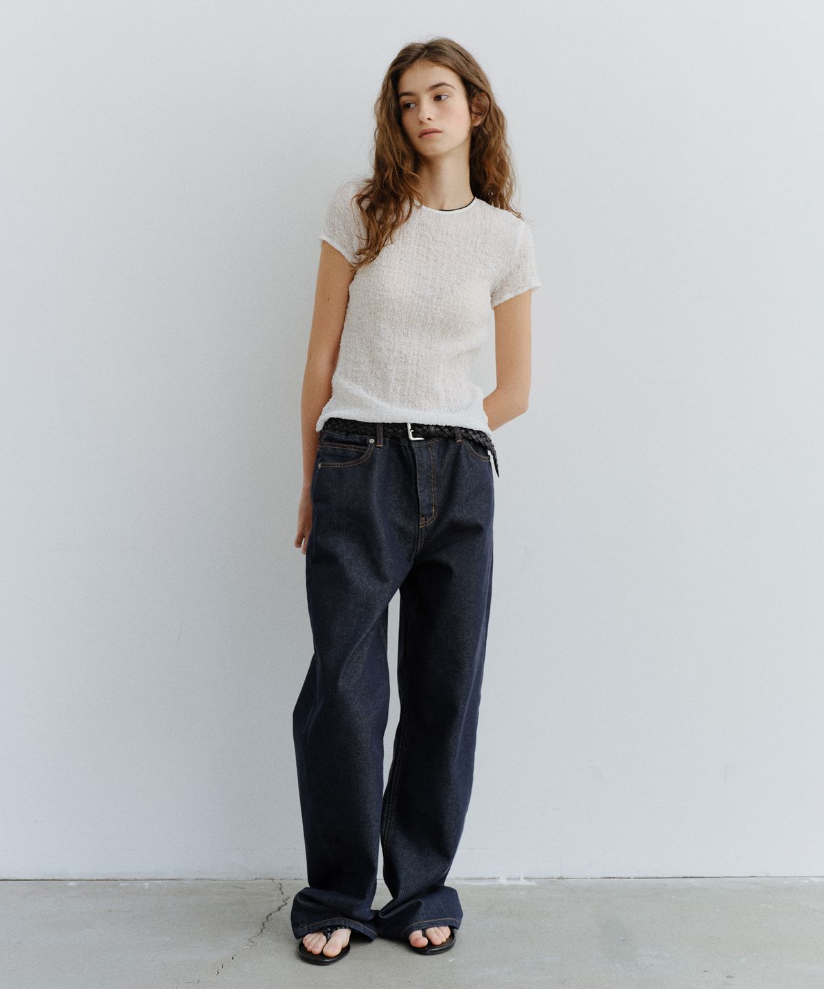 유라고(URAGO) Wrinkle short sleeve blouse