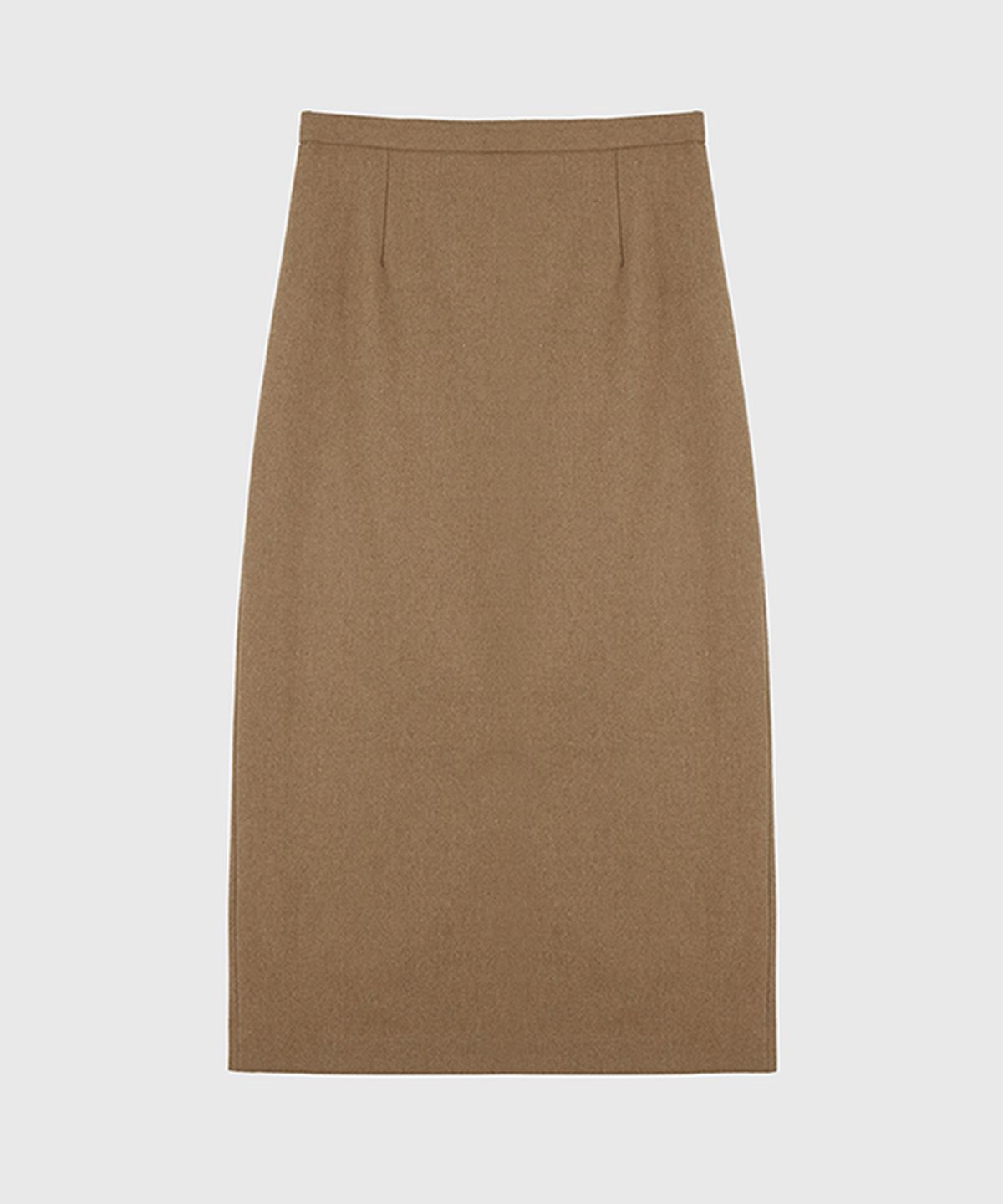 퀸스래빗(Q'SRB) Wool-blend Midi Basic Slit Skirt