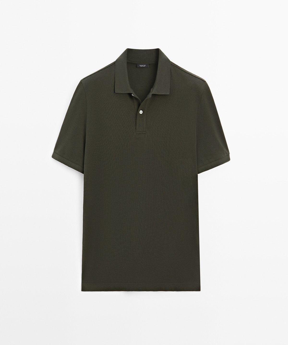 마시모두띠(MASSIMO DUTTI) 마이크로 텍스처드 코튼 피케 폴로 셔츠