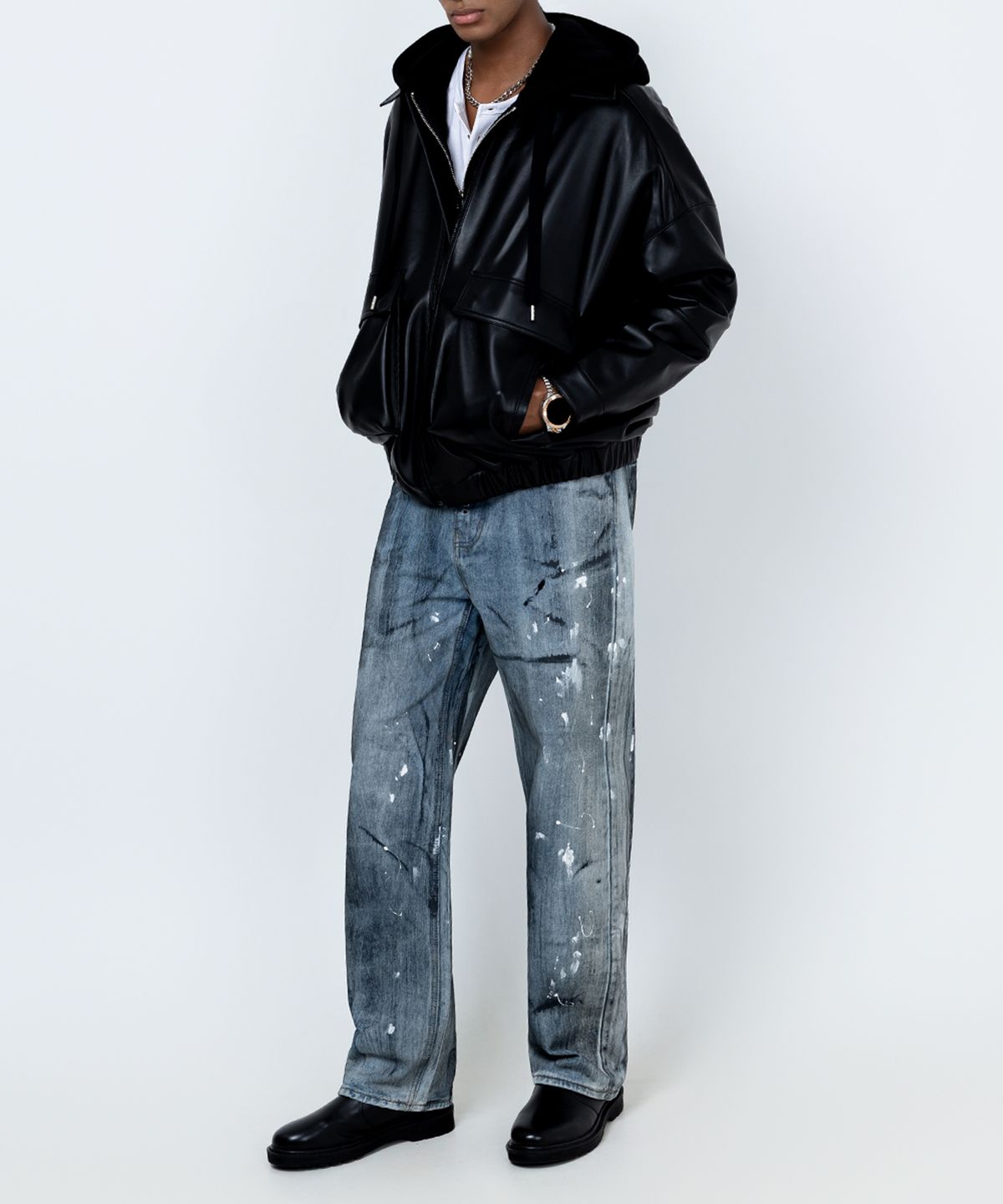 스트라이크(STRIKE) Archive Over Lambskin Blouson (BLACK)