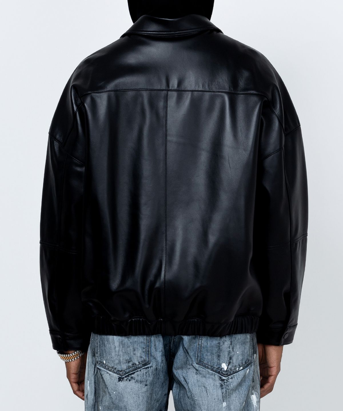 스트라이크(STRIKE) Archive Over Lambskin Blouson (BLACK)