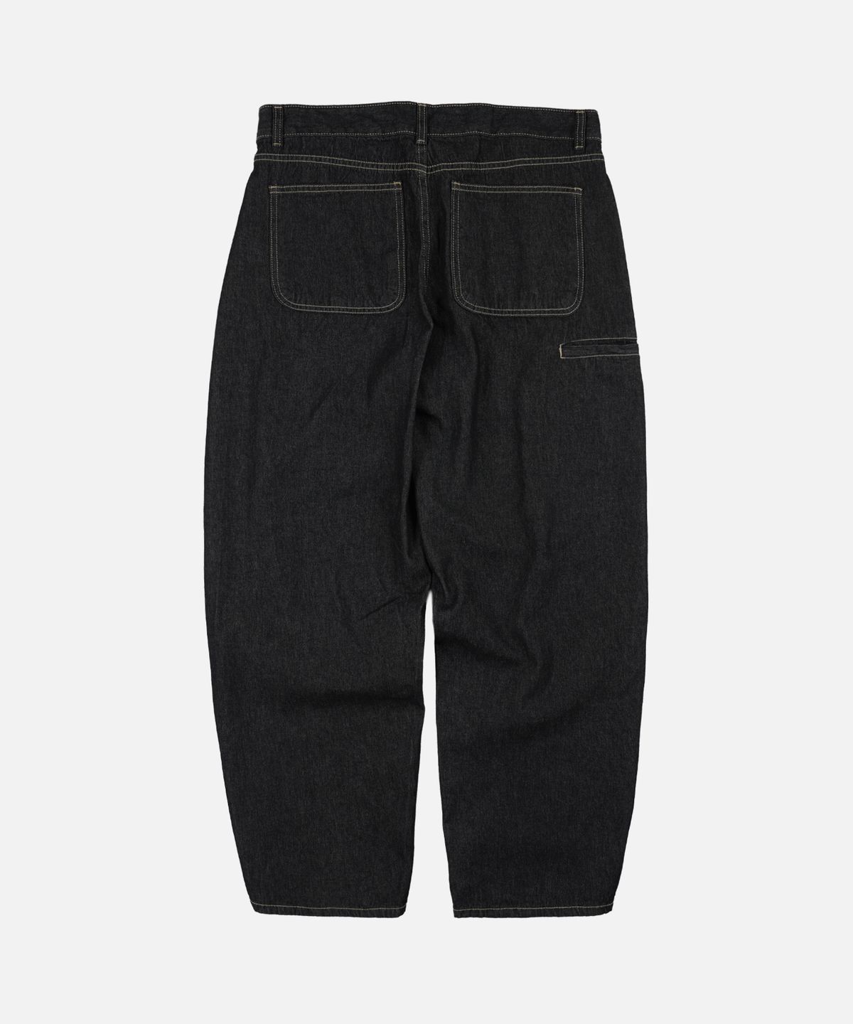 프리즘웍스(FRIZMWORKS) CURVED DENIM PANTS _ BLACK