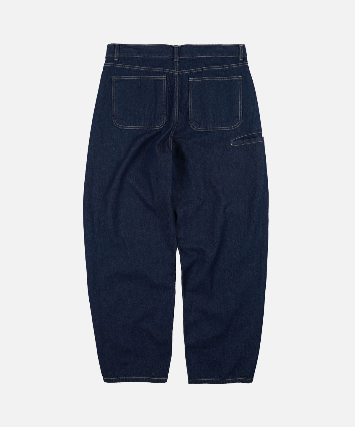 프리즘웍스(FRIZMWORKS) CURVED DENIM PANTS _ INDIGO