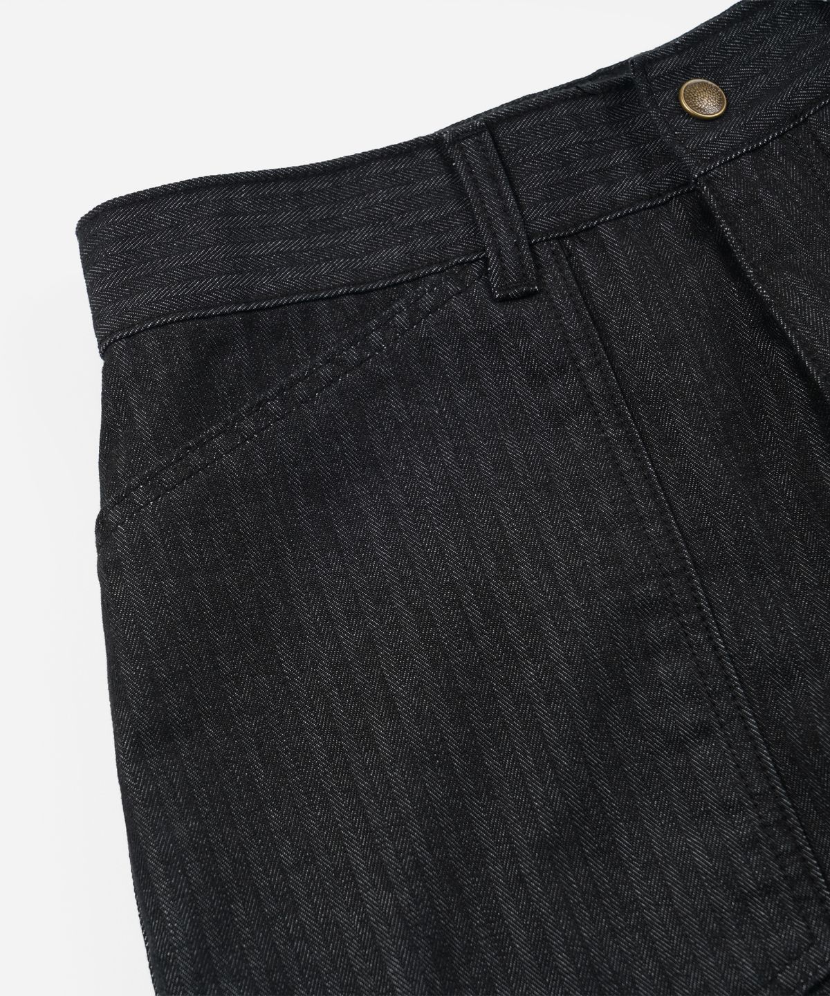 프리즘웍스(FRIZMWORKS) ARMY DENIM FATIGUE PANTS _ BLACK
