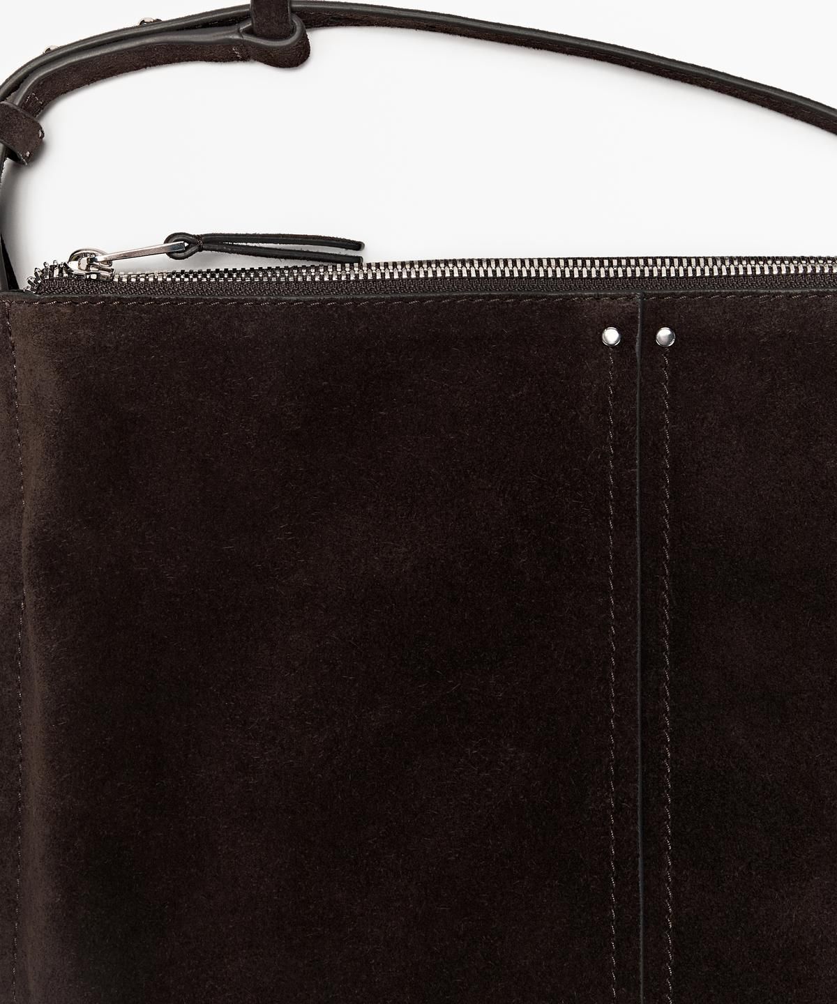 마시모두띠(MASSIMO DUTTI) 스플리트 스웨이드 레더 버킷 백