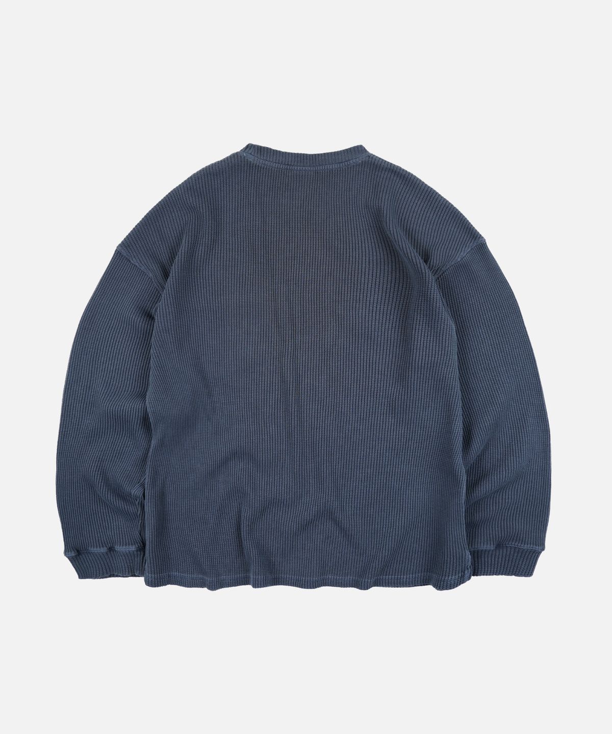 프리즘웍스(FRIZMWORKS) PIGMENT DYEING WAFFLE POCKET TEE _ BLUE
