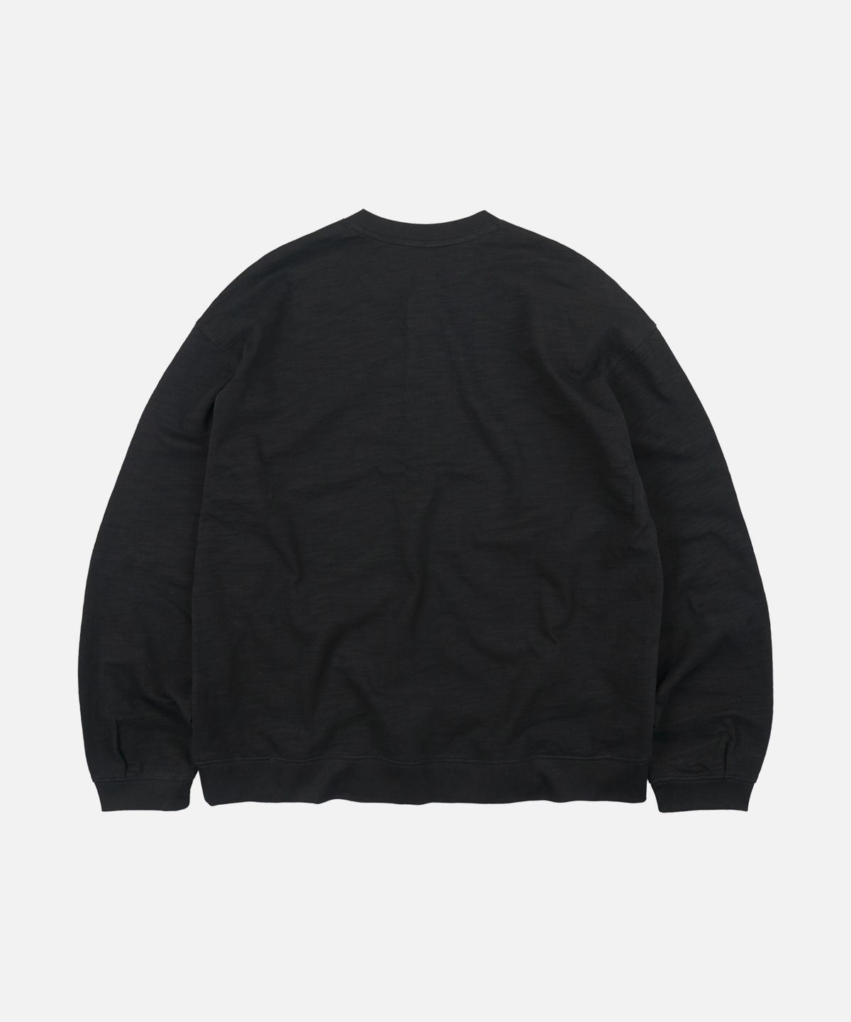 프리즘웍스(FRIZMWORKS) SLUB HENLEY NECK L/S TEE _ BLACK