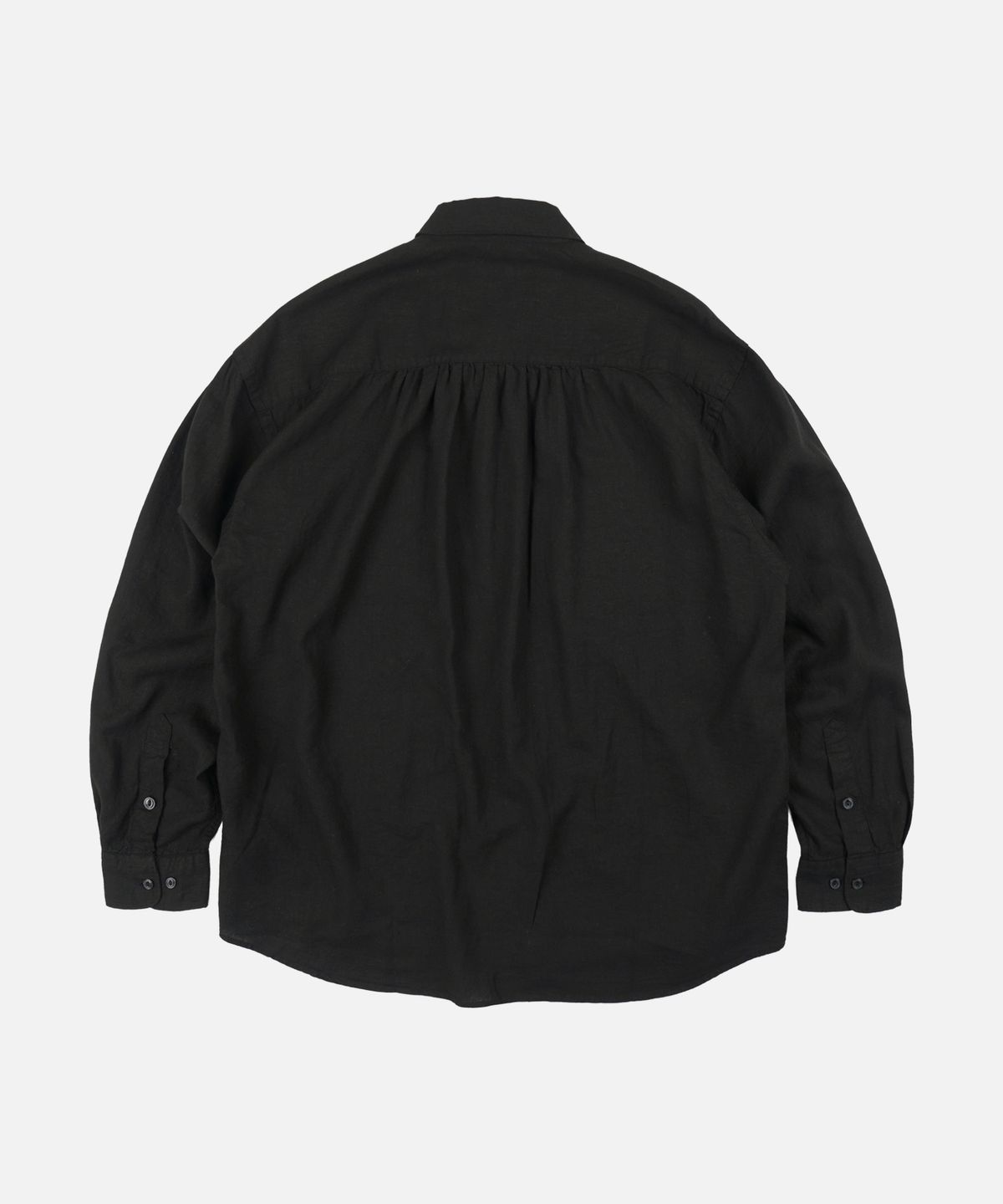 프리즘웍스(FRIZMWORKS) CIGARETTE POCKET LINEN RAYON SHIRT _ BLACK