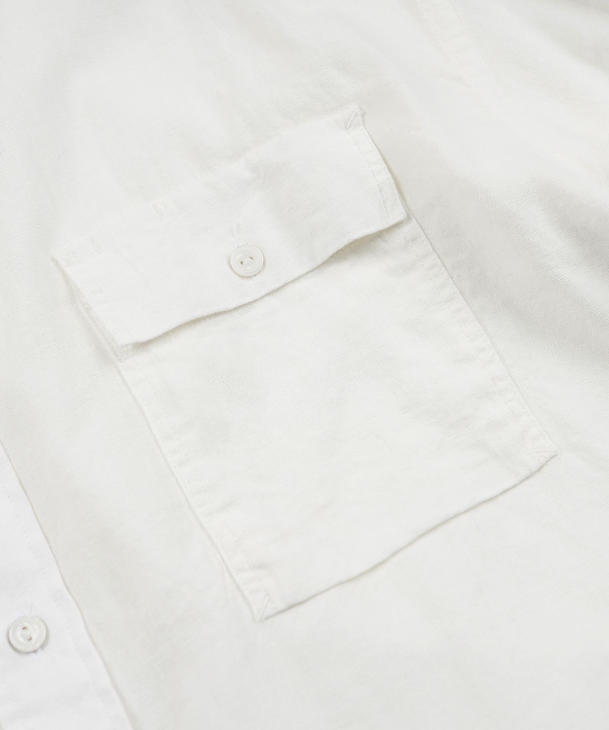 프리즘웍스(FRIZMWORKS) CIGARETTE POCKET LINEN RAYON SHIRT _ IVORY