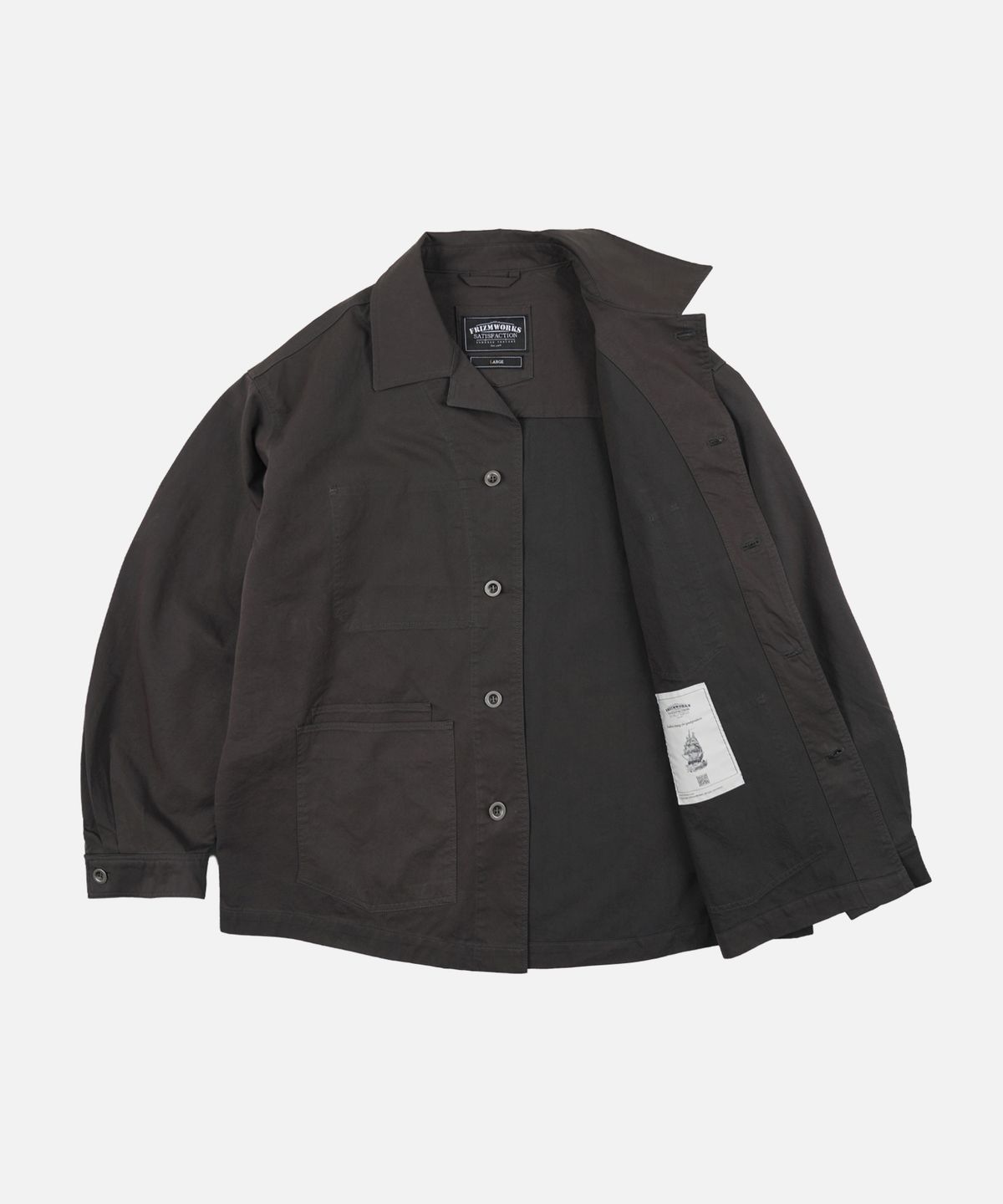 프리즘웍스(FRIZMWORKS) RELAXED COVERALL JACKET _ CHARCOAL