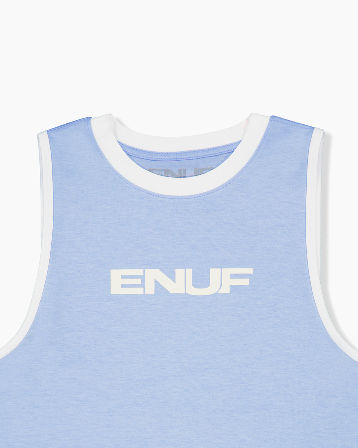 이너프(ENUF) ENUF 코발트블루레드 하트 민소매크롭