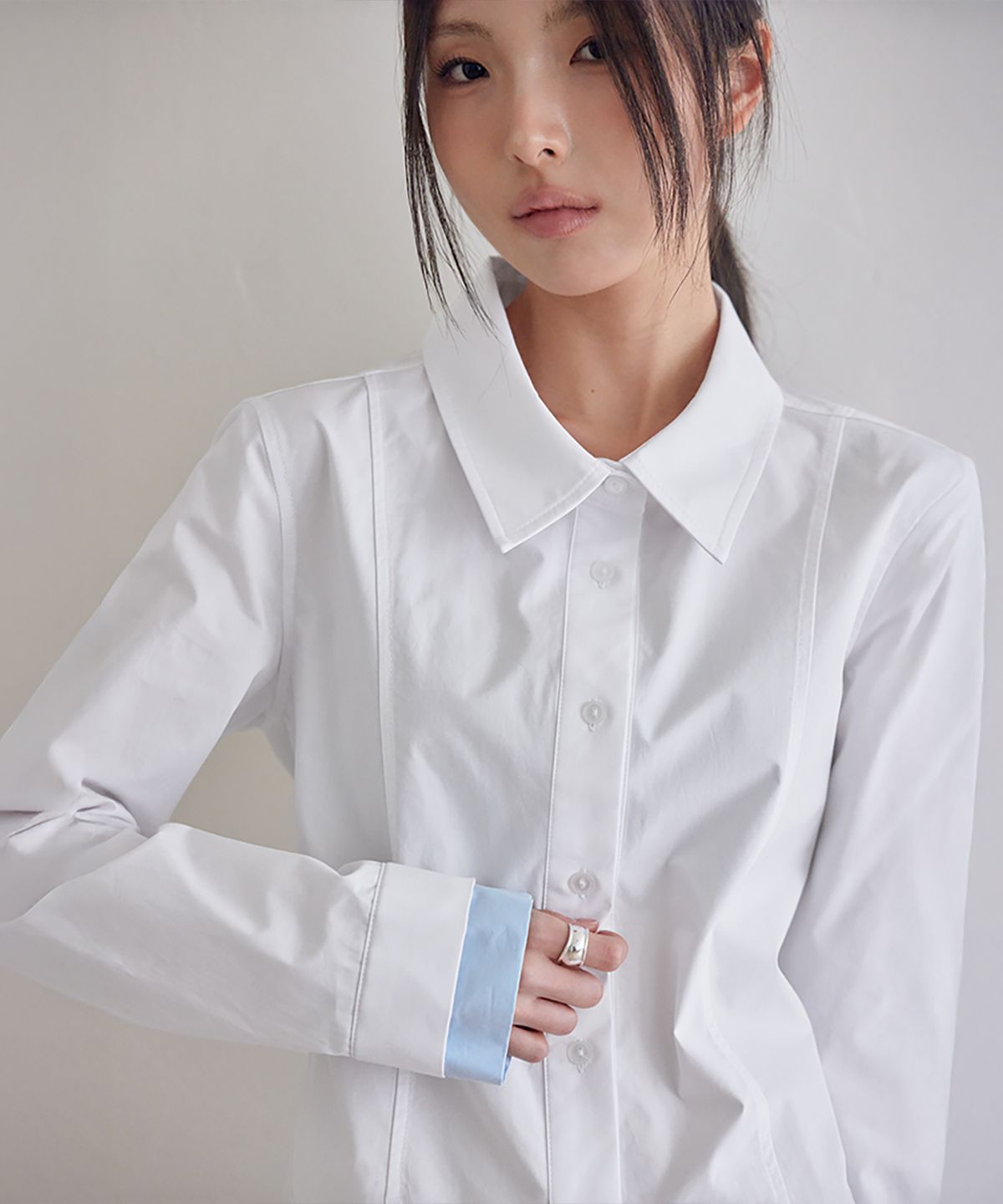 런던다다(LONDONDADA) Slim Line Layerd Shirt, 2colors