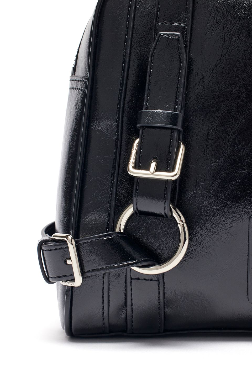 MUSINSA公式 | MATIN KIM BIKER DETAIL SQUARE SHOULDER BAG IN BLACK