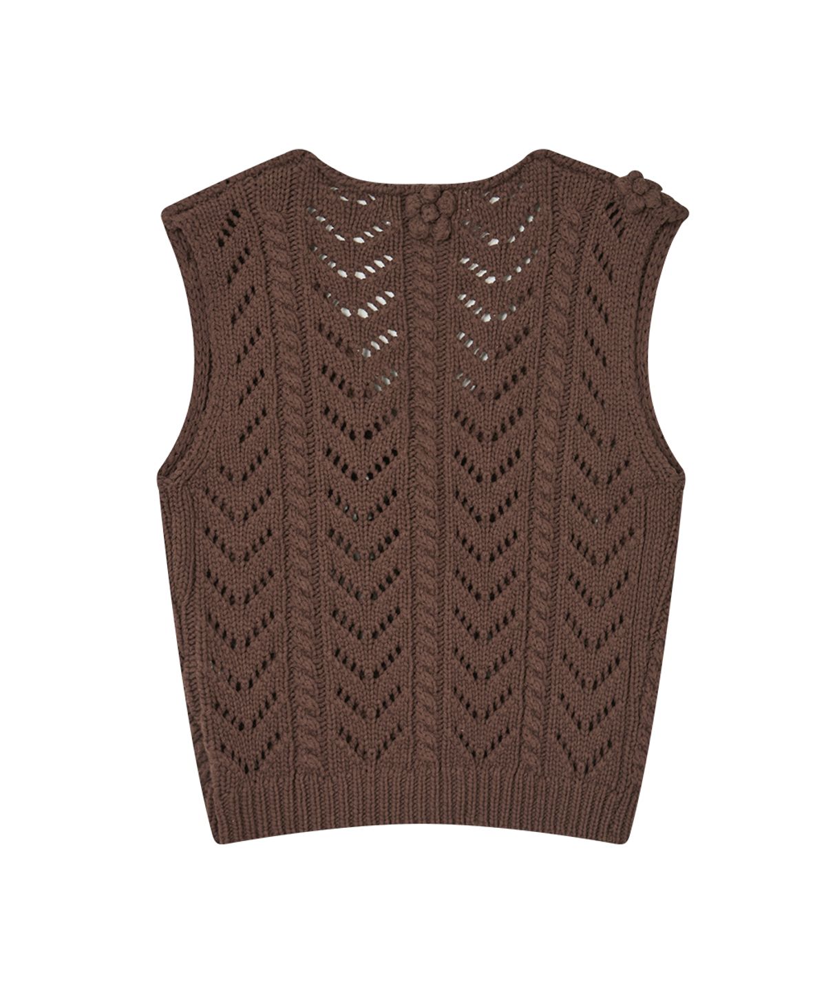 센토르(CENTAUR.KR) BB FLOWER KNIT VEST_BROWN