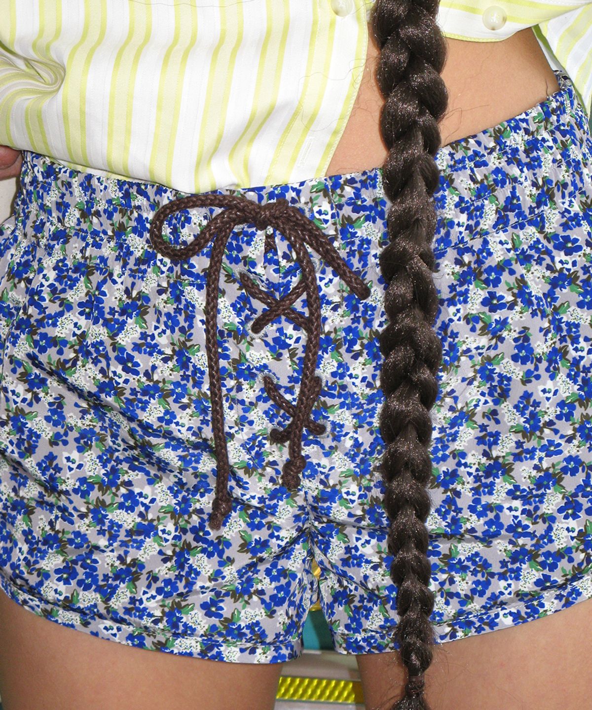 센토르(CENTAUR.KR) LACE-UP FLOWER GARDEN SHORTS_BLUE